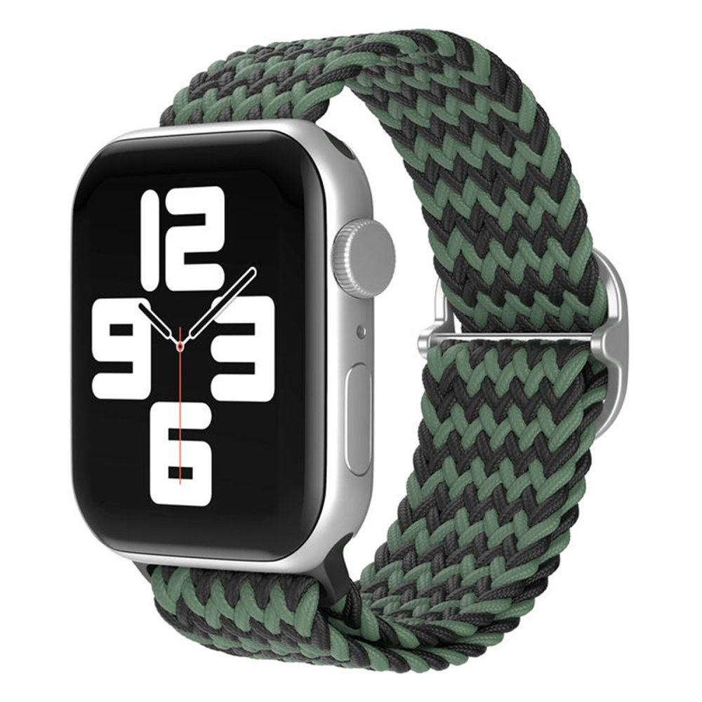 Newface Apple Watch 40mm Star Kordon - Zigzag Yeşil-Siyah