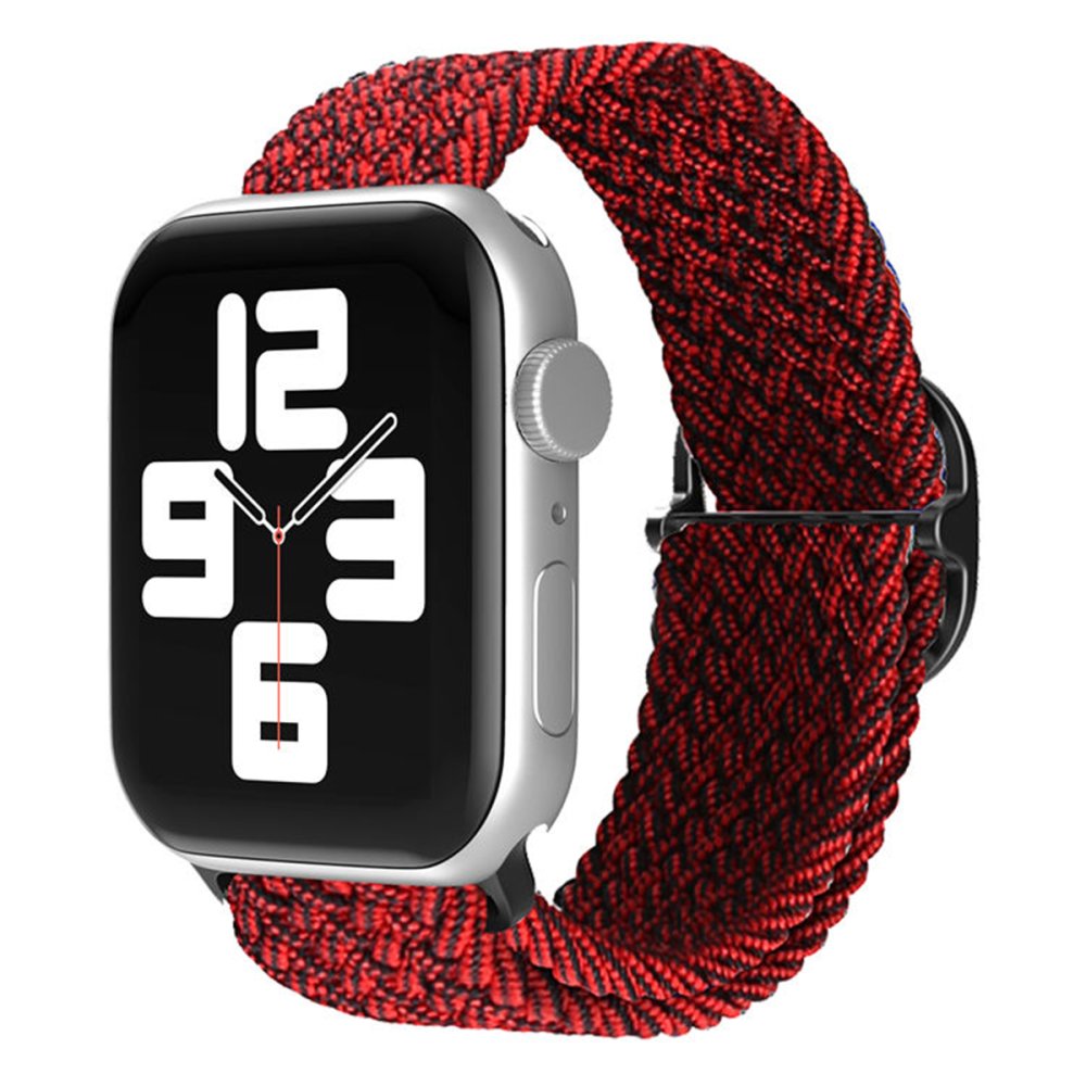 Newface Apple Watch 41mm Star Kordon - Siyah-Bordo