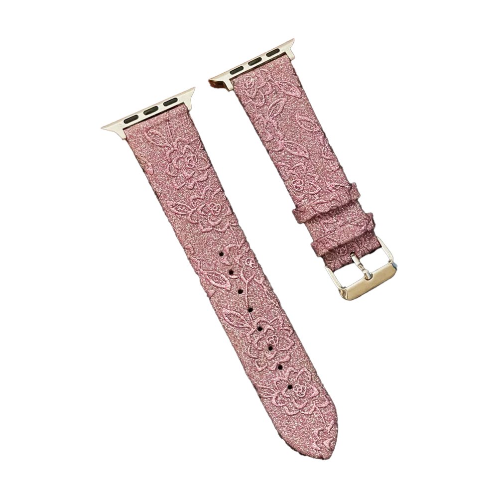 Newface Apple Watch 42mm Creeper Desenli Kordon - Rose Gold