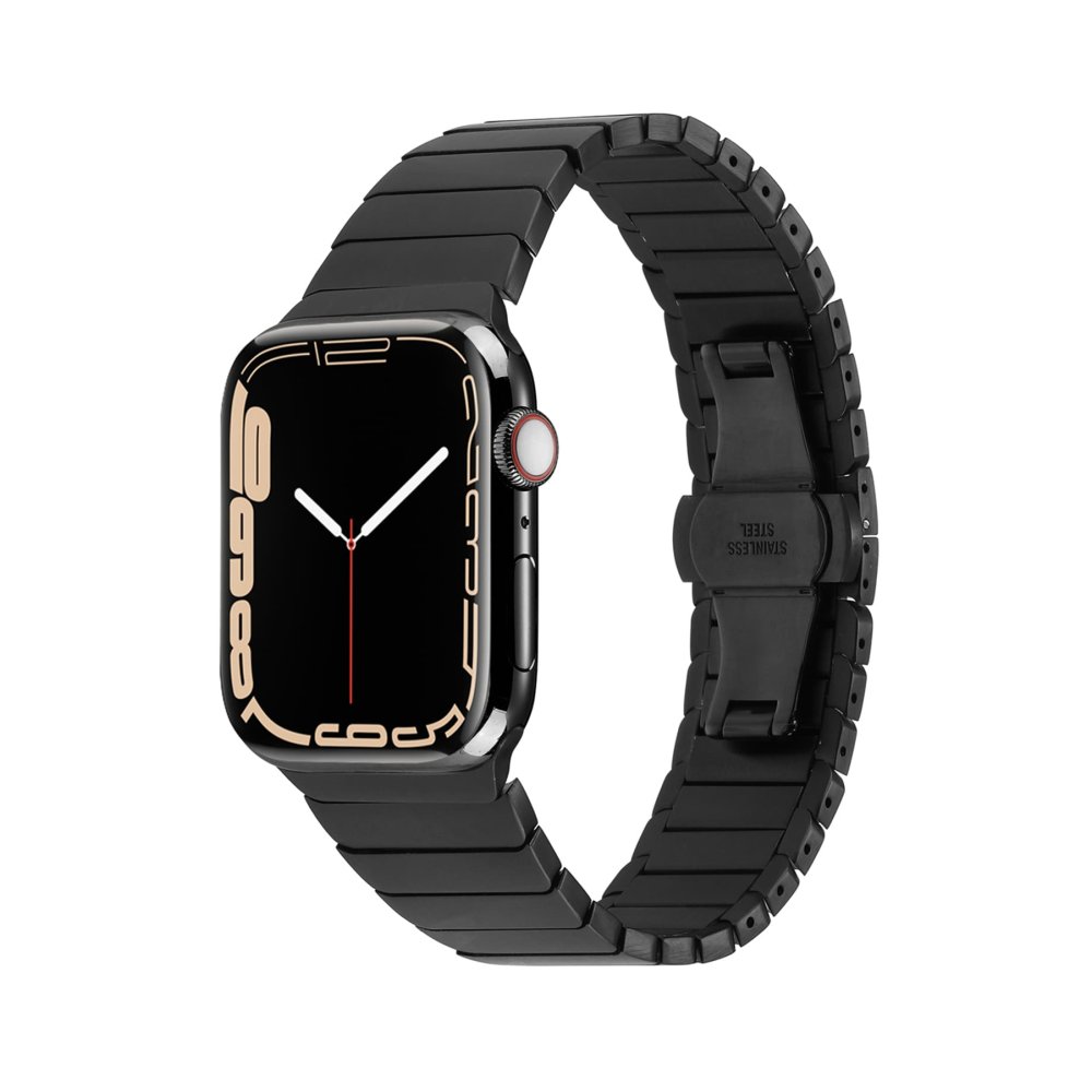 Newface Apple Watch 44mm KR400 Metal Kordon - Siyah