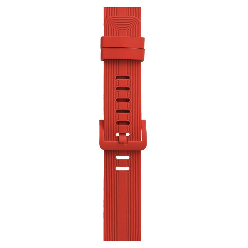 Newface Apple Watch 44mm KR408 Çizgili Silikon Kordon - Kırmızı