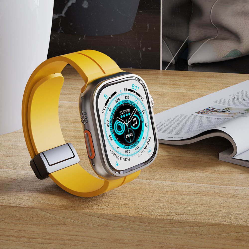 Newface Apple Watch 44mm KR412 Elegance Stylısh Kordon - Kırmızı