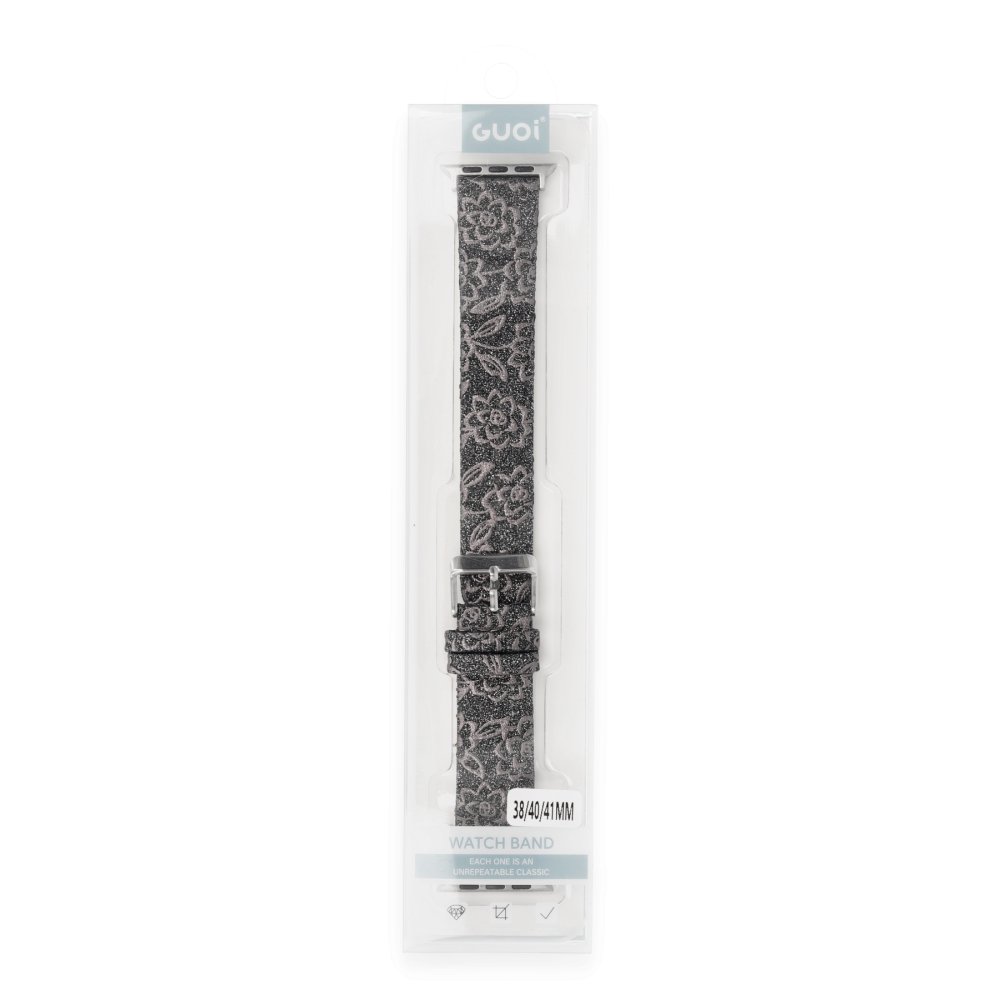 Newface Apple Watch 45mm Creeper Desenli Kordon - Kahverengi