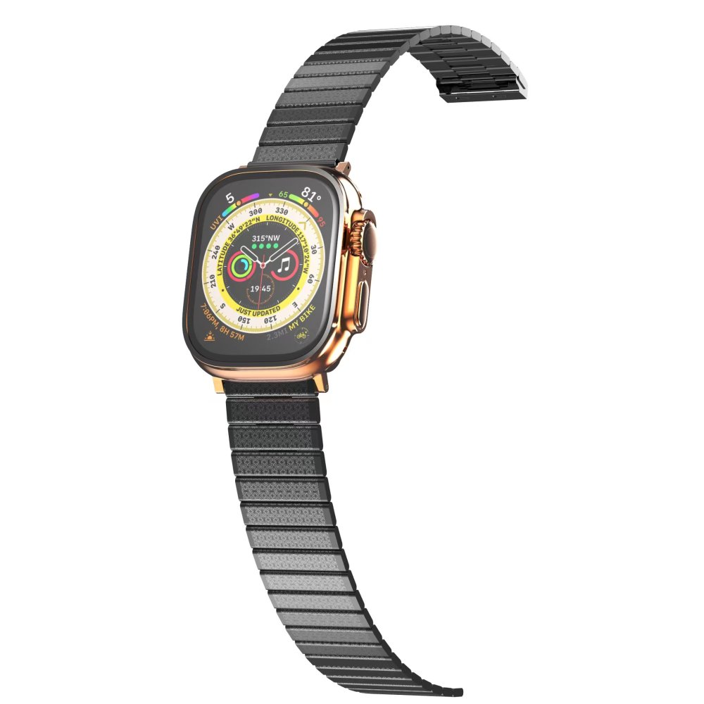 Newface Apple Watch 45mm Made Metal Kordon - Siyah