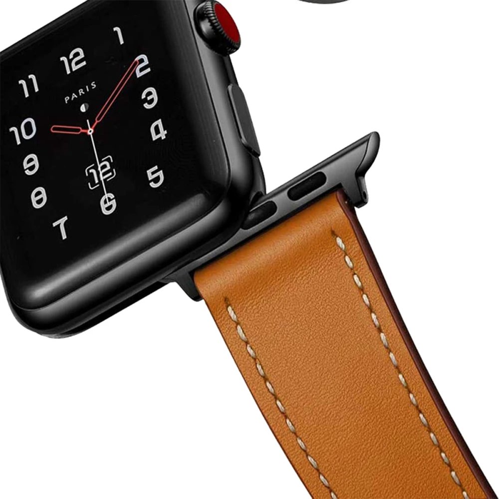 Newface Apple Watch Ultra 49mm KR415 Luaz Deri Kordon - Turuncu