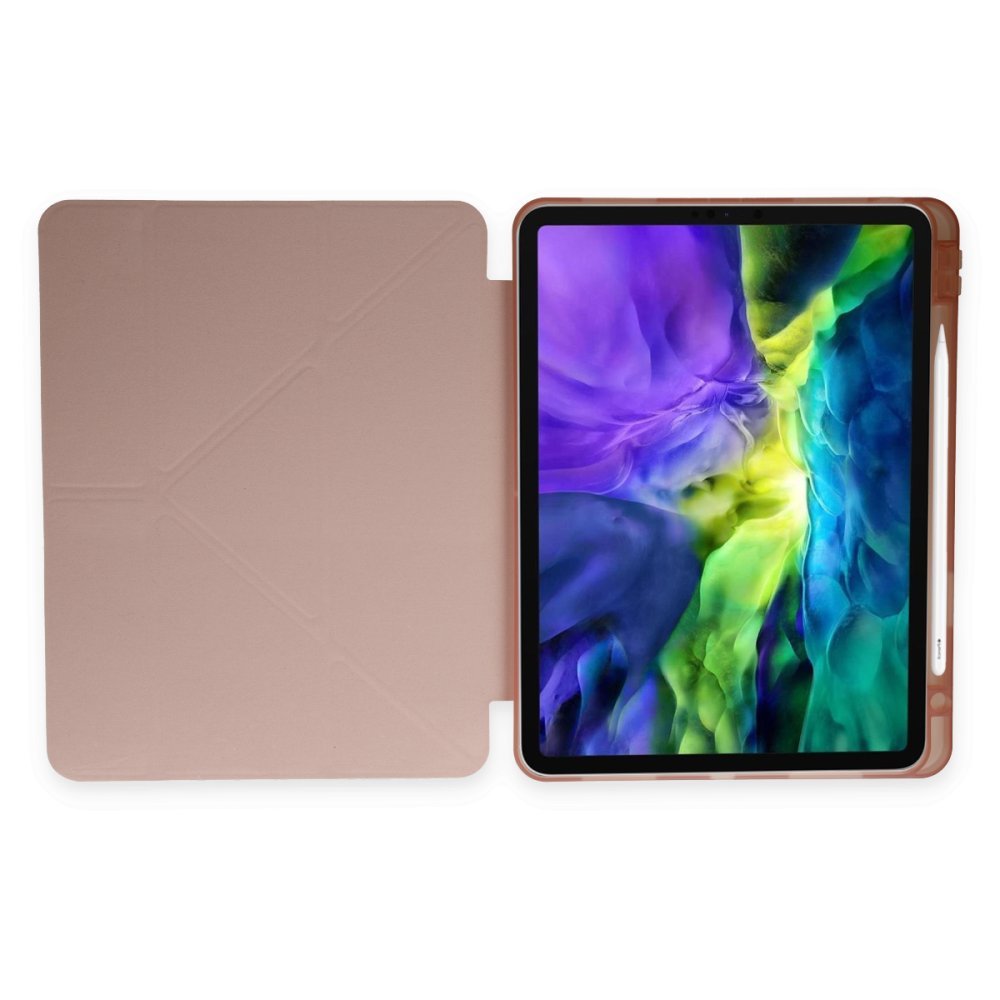 Newface Huawei MatePad SE Kılıf Kalemlikli Mars Tablet Kılıfı - Rose Gold