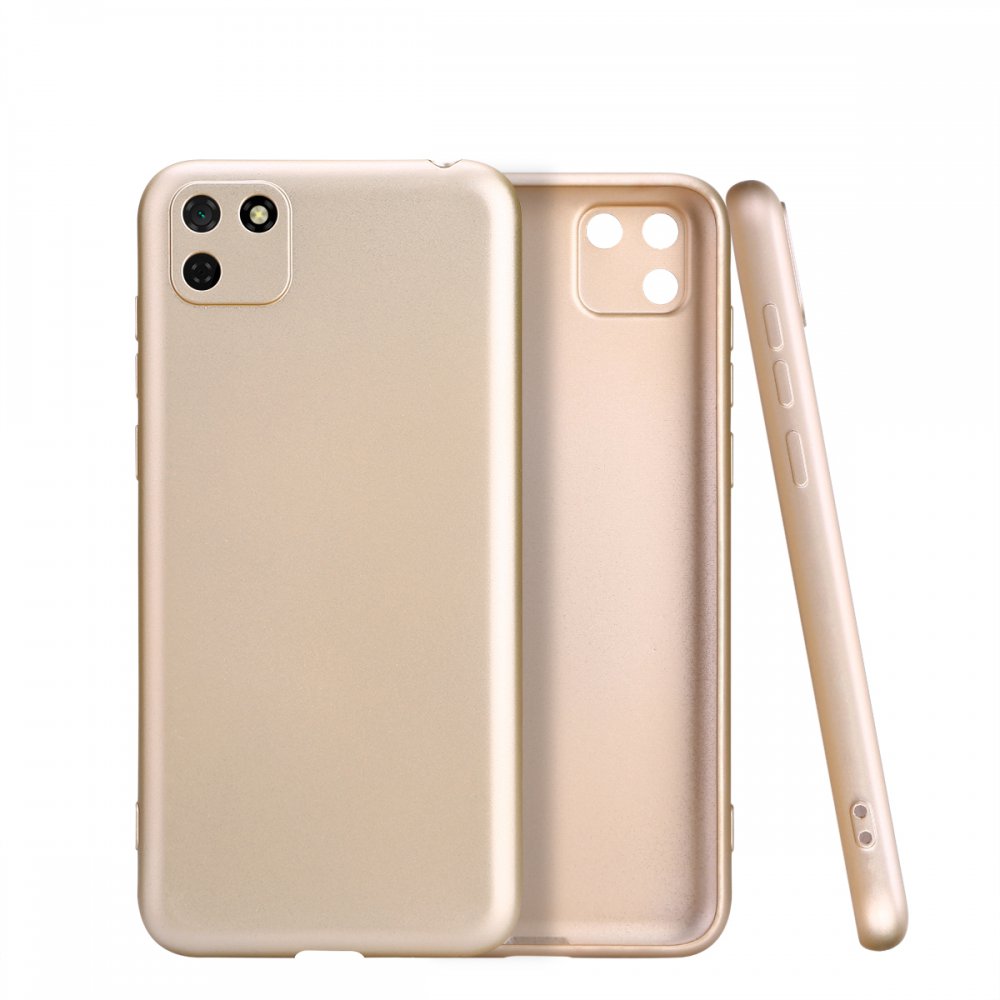 Newface Huawei Y5P Kılıf First Silikon - Gold