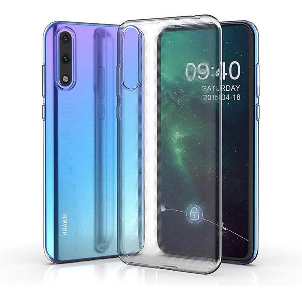 Newface Huawei Y8P Kılıf Lüx Şeffaf Silikon