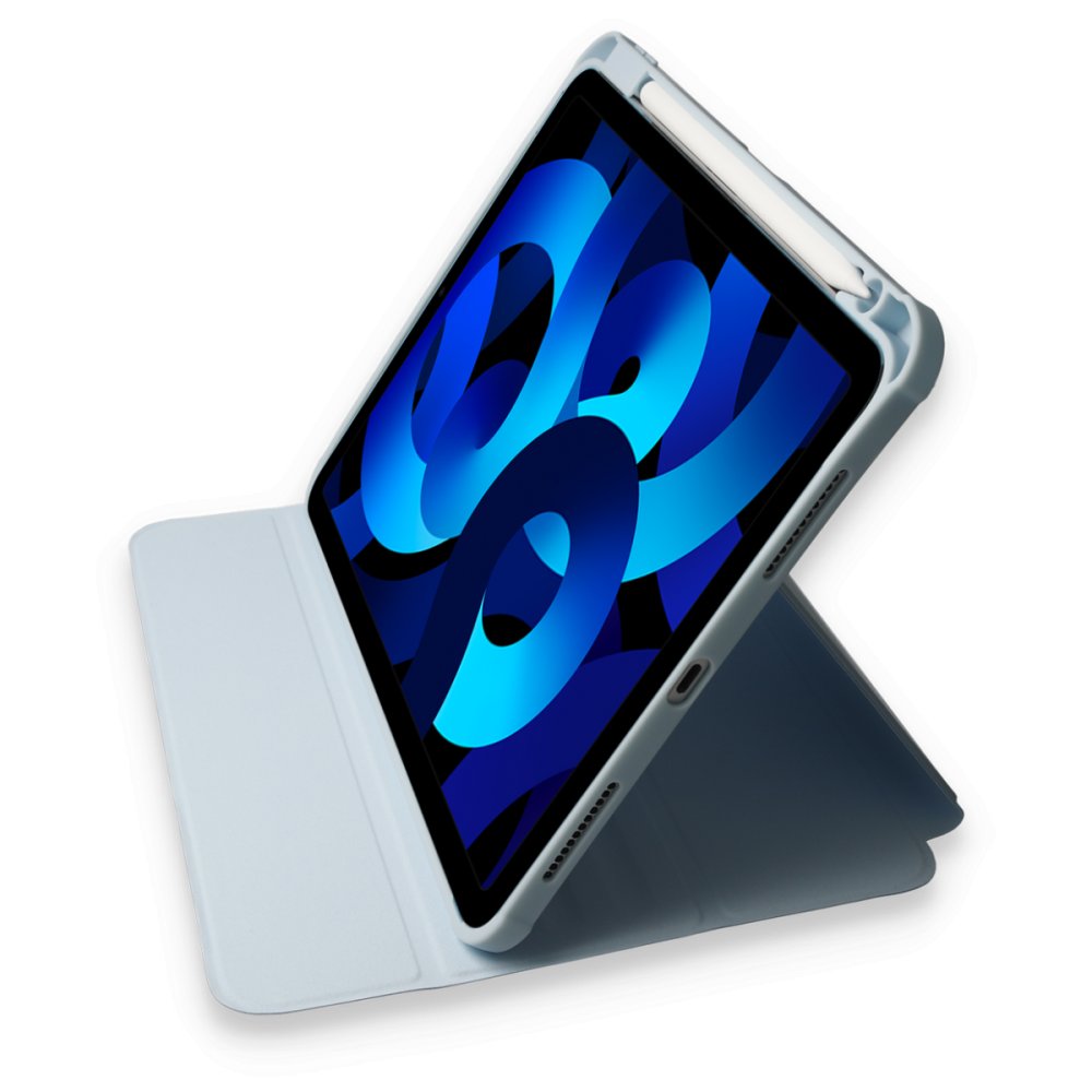 Newface iPad 10.2 (8.nesil) Kılıf Starling 360 Kalemlikli Tablet Kılıf - Mavi