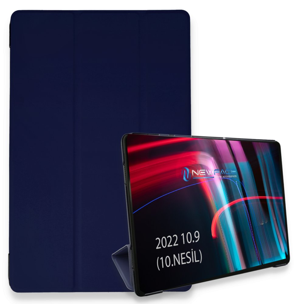 Newface iPad 2022 10.9 (10.nesil) Kılıf Tablet Smart Kılıf - Lacivert