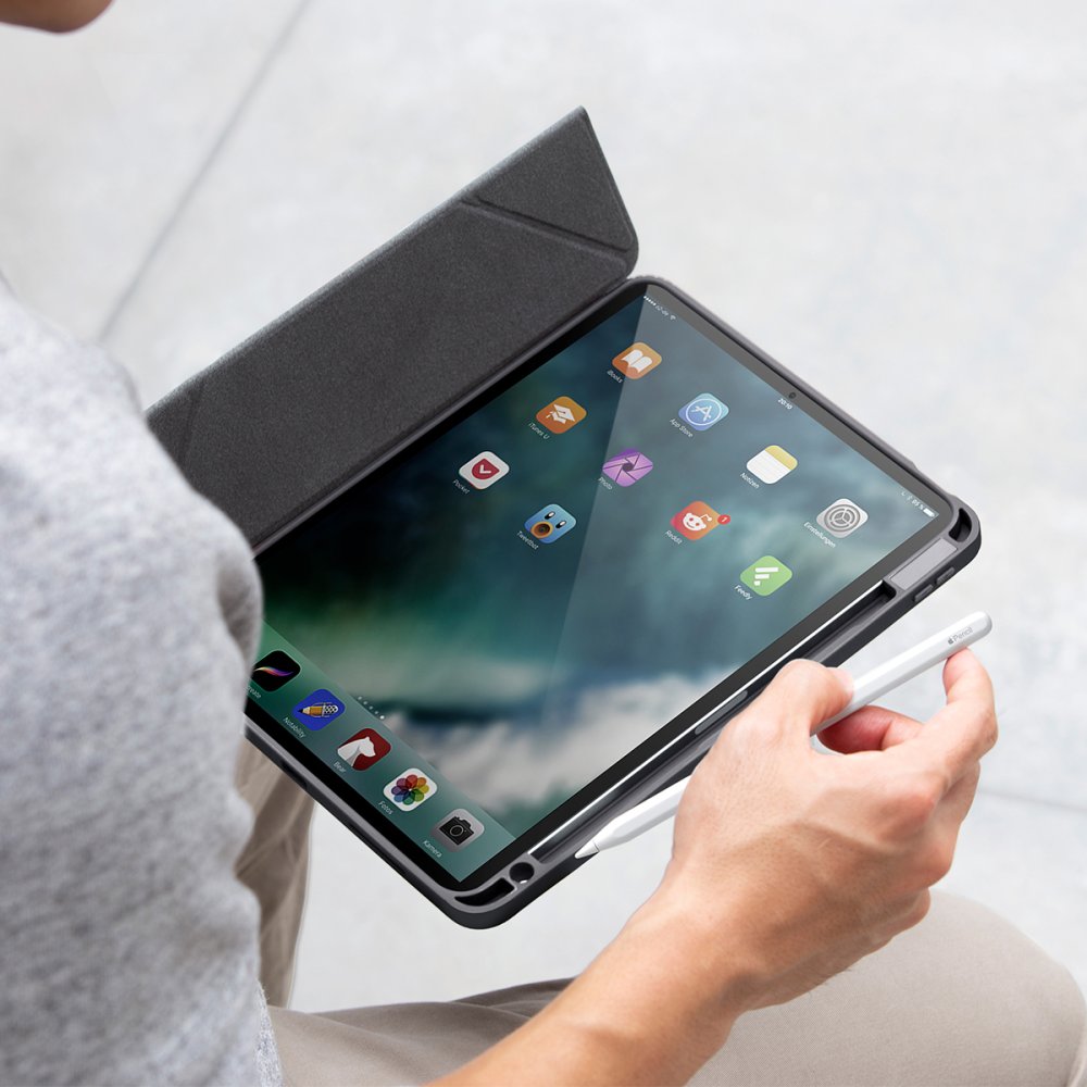 Uniq iPad Air 11 (2024) Moven Standlı Tablet Kapak - Mavi