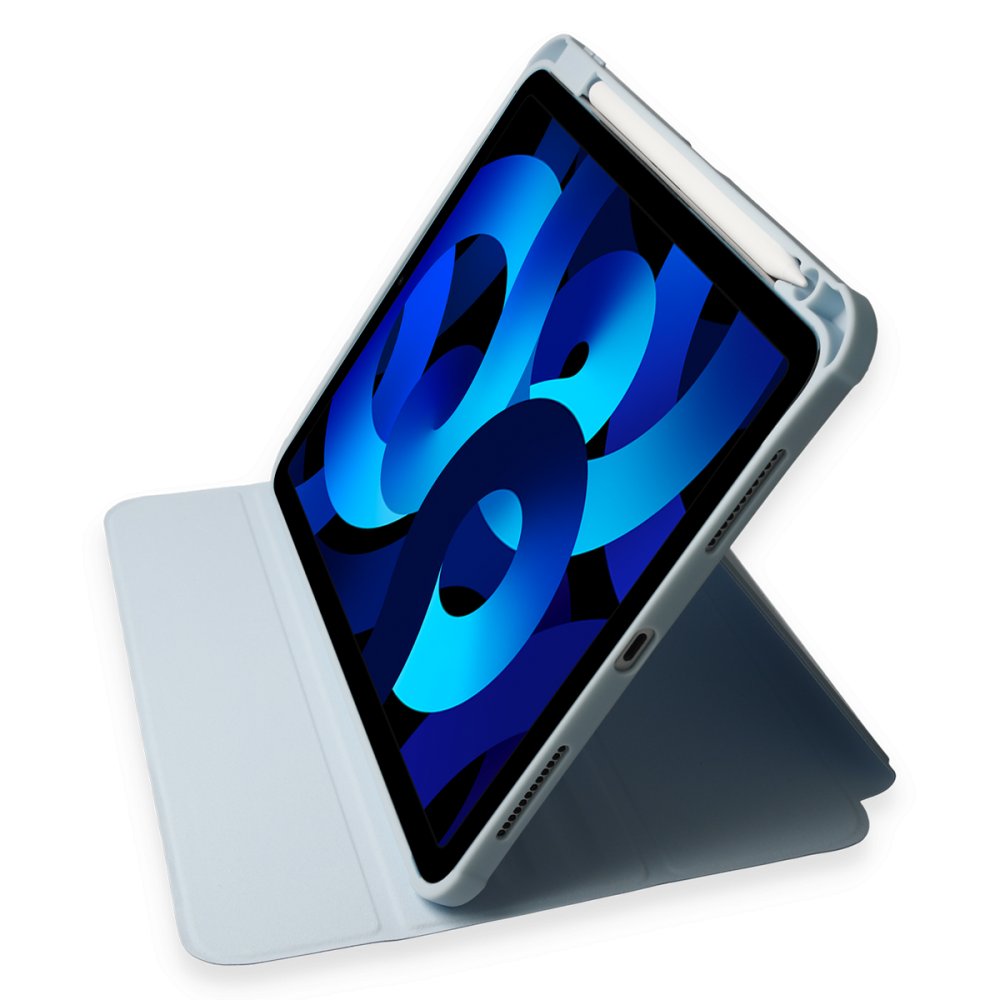 Newface iPad Air 5 (2022) Kılıf Starling 360 Kalemlikli Tablet Kılıf - Mavi