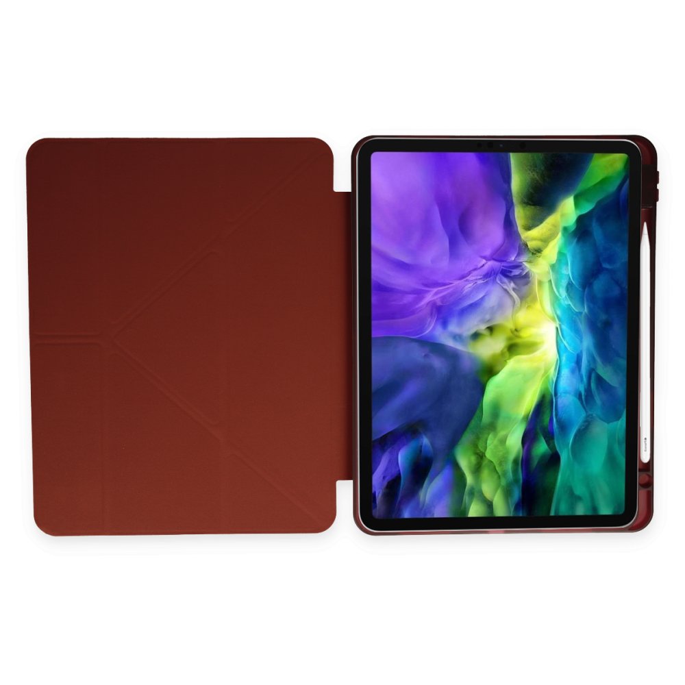 Newface iPad Pro 11 (2024) Kılıf Kalemlikli Mars Tablet Kılıfı - Mor