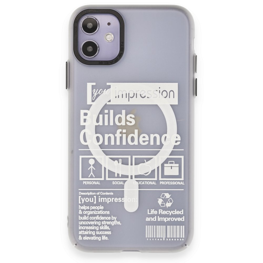 Newface iPhone 11 Kılıf Apollo Magneticsafe Desenli Kapak - Apollo Şeffaf - 4