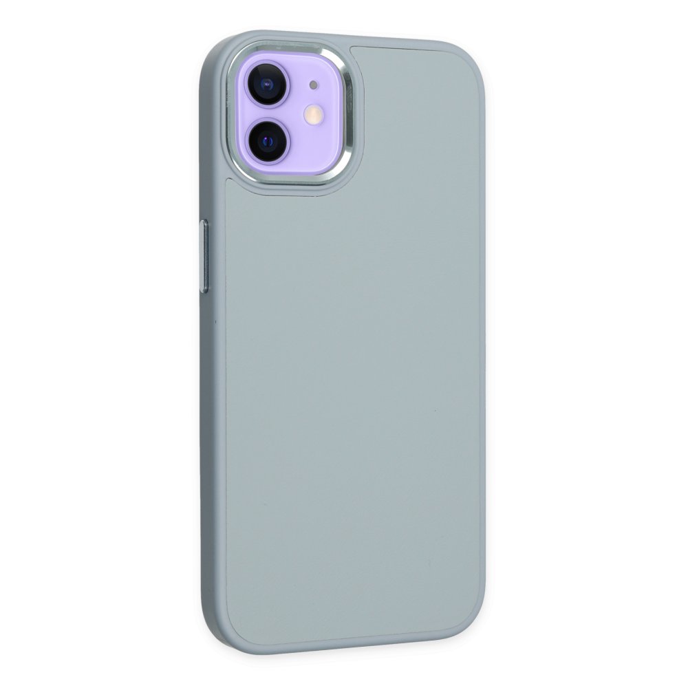 Newface iPhone 11 Kılıf Asya Deri Silikon - Sierra Blue