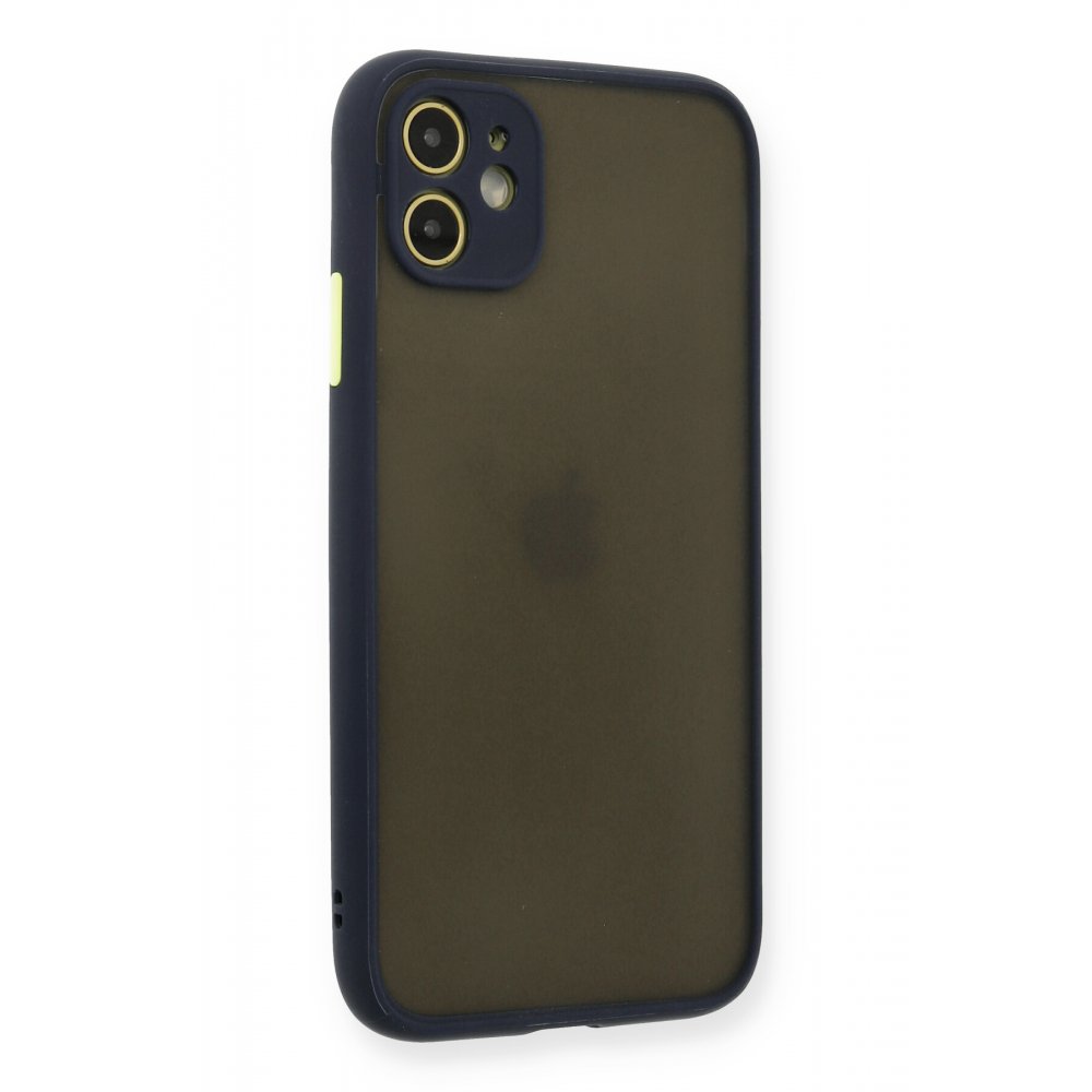 Newface iPhone 11 Kılıf Montreal Silikon Kapak - Lacivert