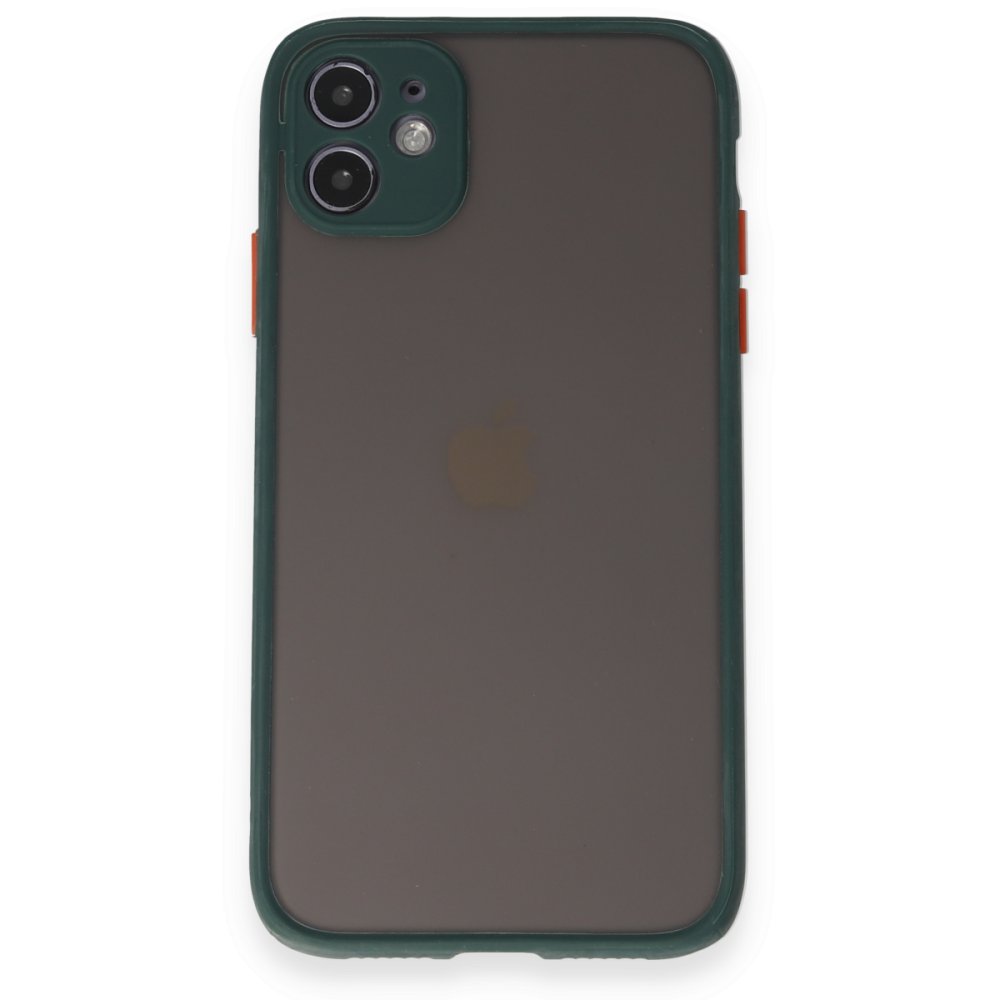 Newface iPhone 11 Kılıf Montreal Silikon Kapak - Yeşil