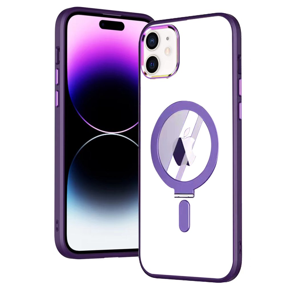 Newface iPhone 11 Kılıf Mudo Magneticsafe Standlı Kapak - Derin Mor