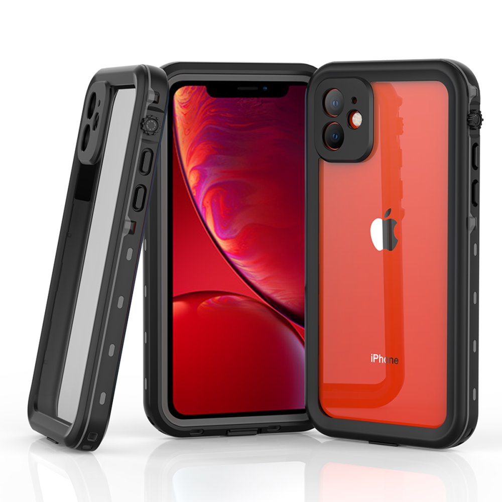 Newface iPhone 11 Kılıf Red Pepper Su Geçirmez Kılıf - Siyah-Gri