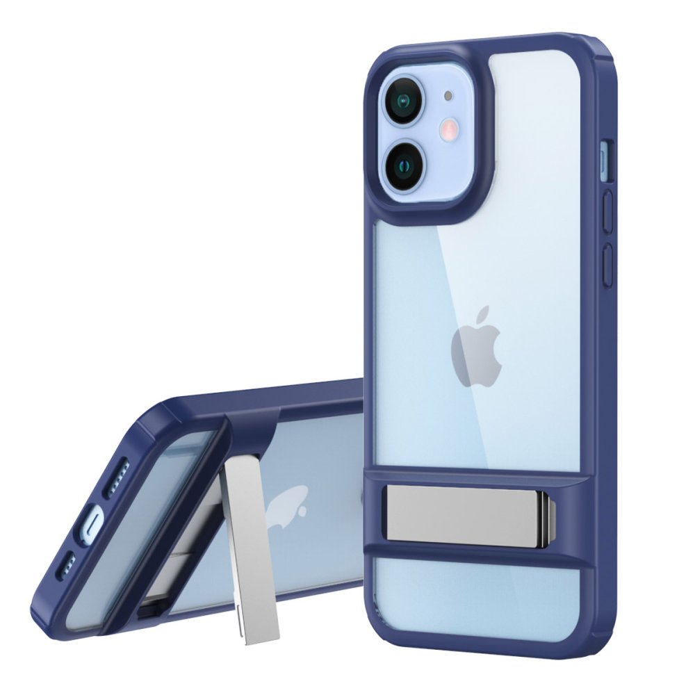 Newface iPhone 11 Kılıf Rolet Stand Kapak - Lacivert