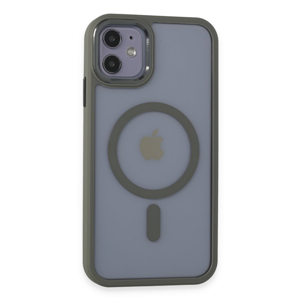 Newface iPhone 11 Kılıf Room Magneticsafe Silikon - Gri