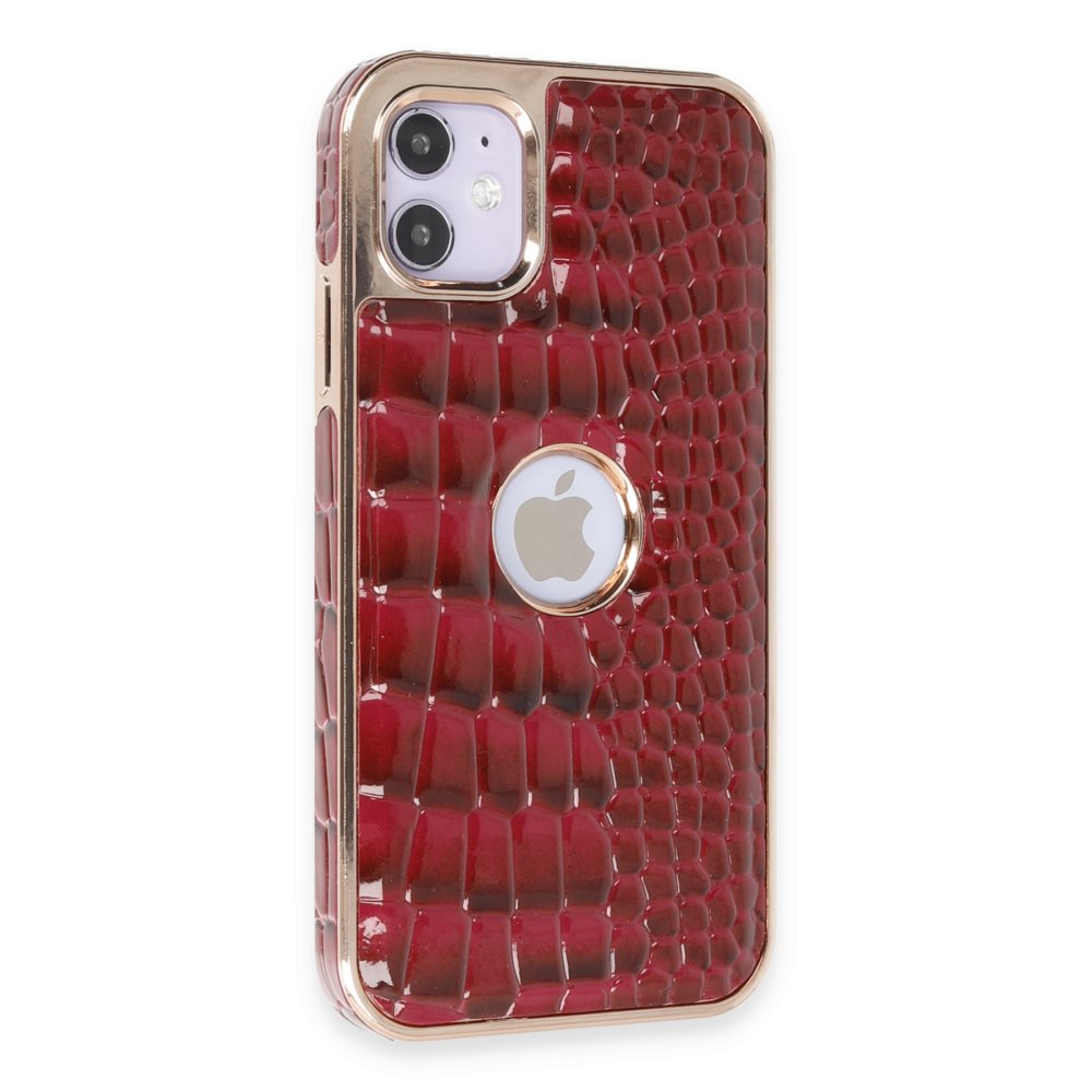 Newface iPhone 11 Kılıf Snake Kapak - Bordo