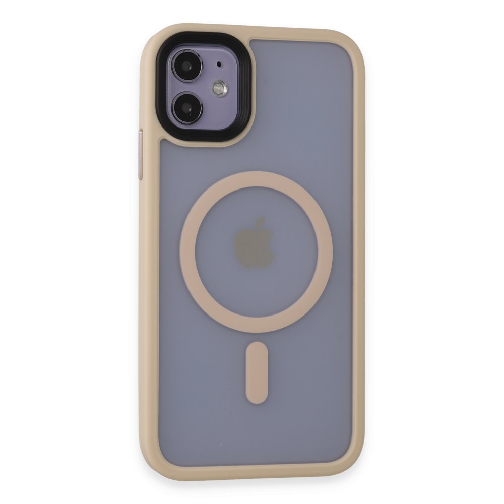 Newface iPhone 11 Kılıf Trex Magneticsafe Kapak - Pudra