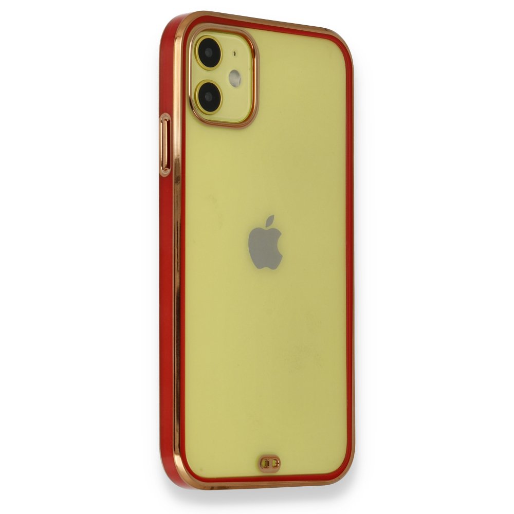 Newface iPhone 12 Mini Kılıf Liva Silikon - Kırmızı