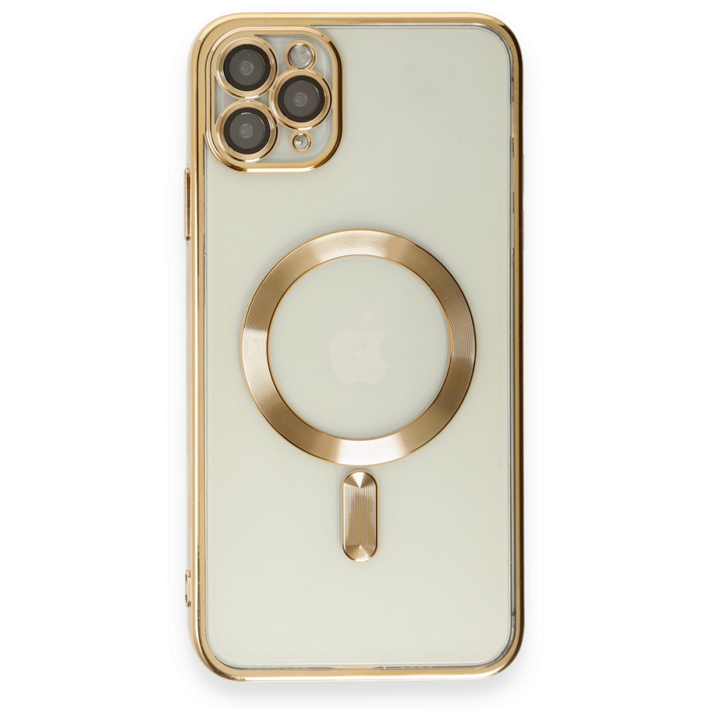 Newface iPhone 11 Pro Kılıf Kross Magneticsafe Kapak - Gold