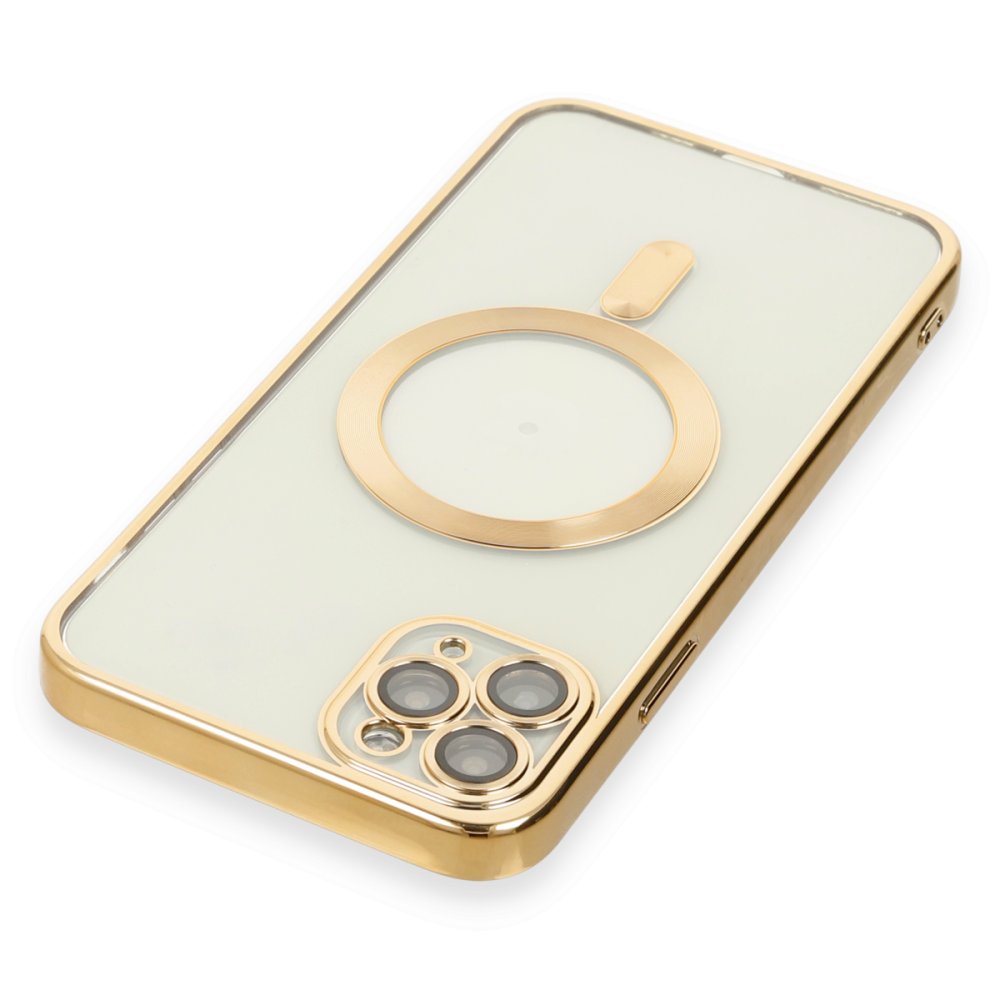 Newface iPhone 11 Pro Kılıf Kross Magneticsafe Kapak - Gold