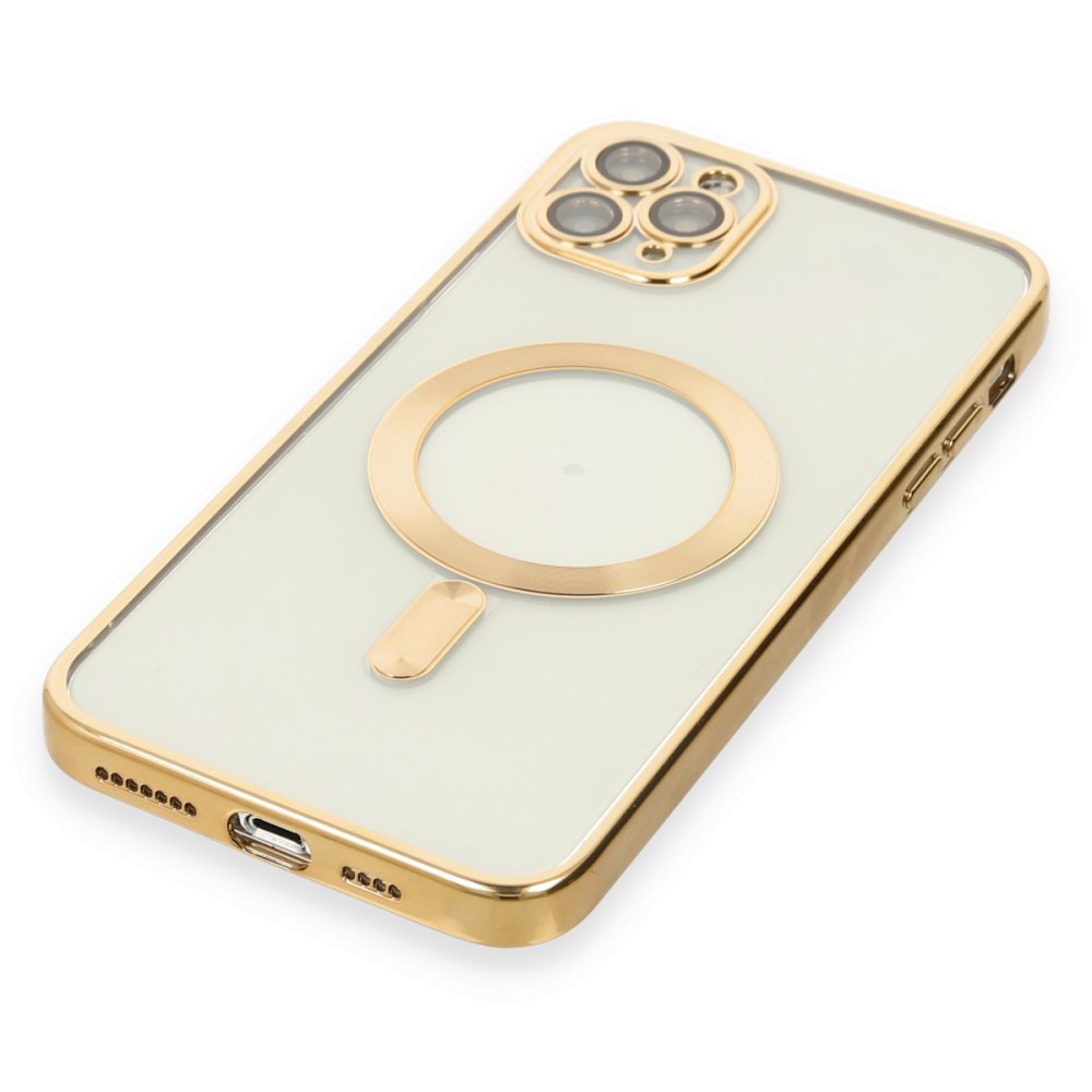 Newface iPhone 11 Pro Kılıf Kross Magneticsafe Kapak - Gold