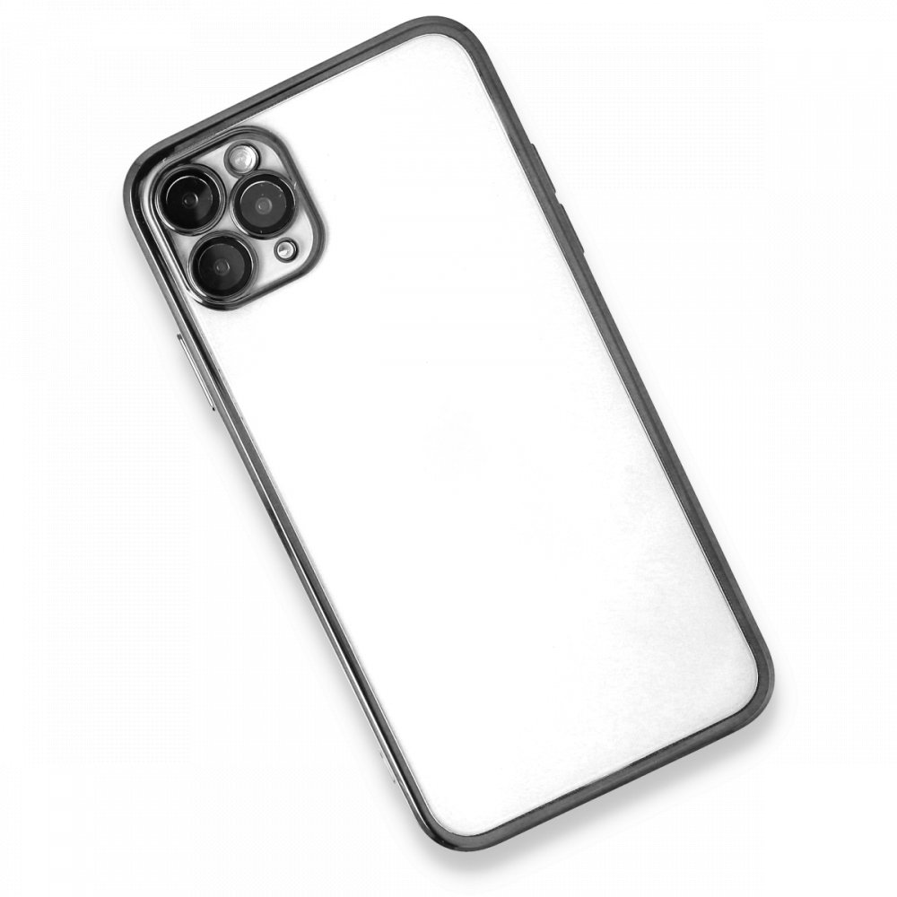 Newface iPhone 11 Pro Kılıf Razer Lensli Silikon - Gümüş