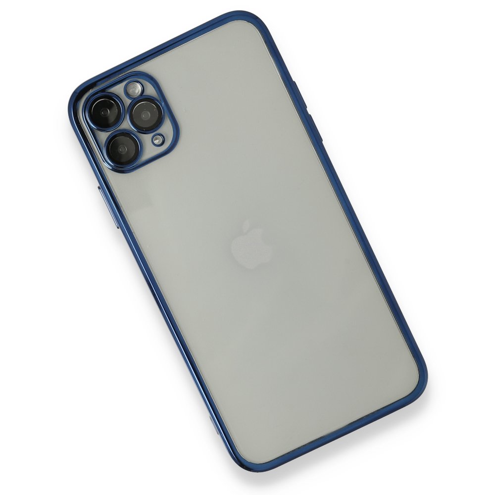 Newface iPhone 11 Pro Kılıf Razer Lensli Silikon - Mavi