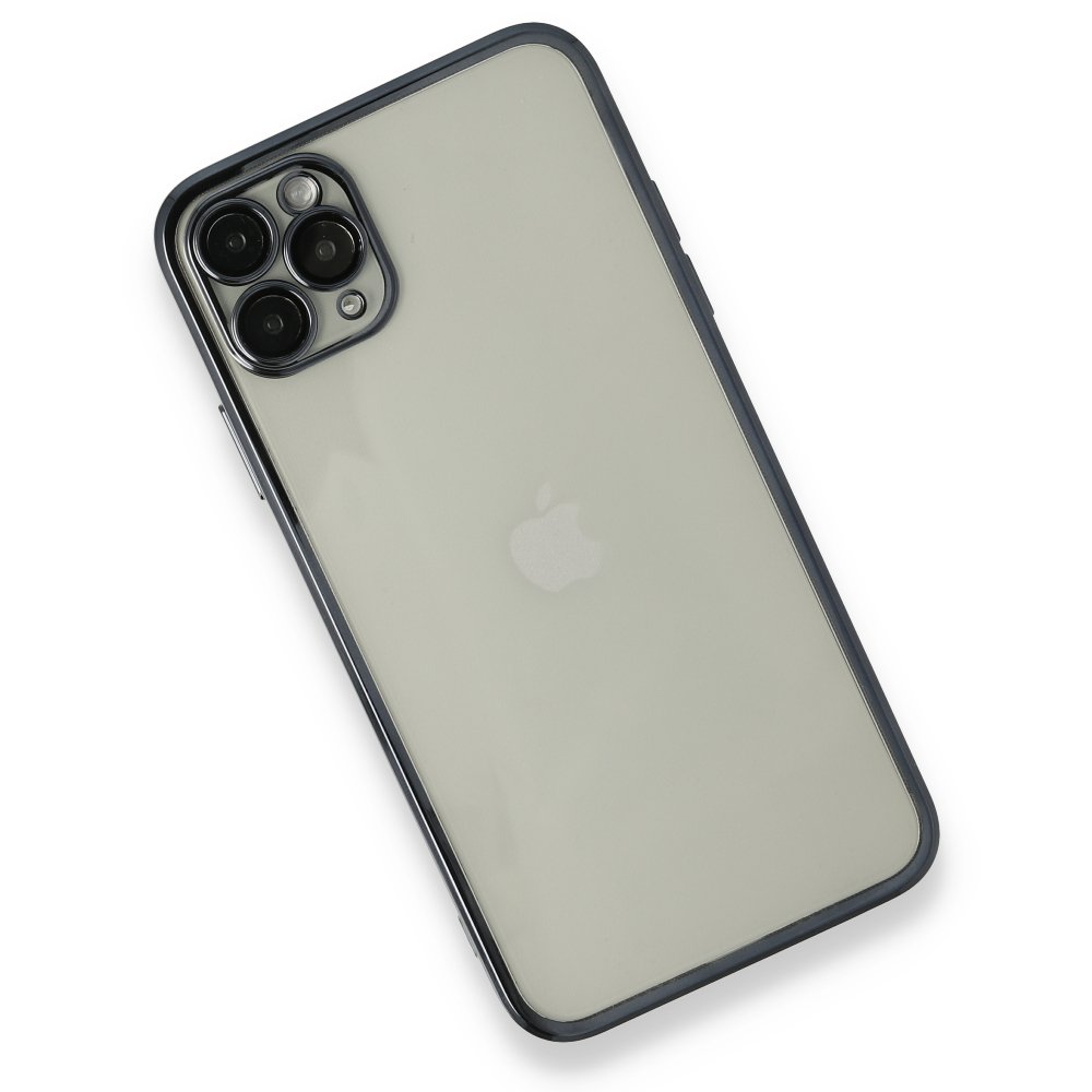 Newface iPhone 11 Pro Kılıf Razer Lensli Silikon - Siyah