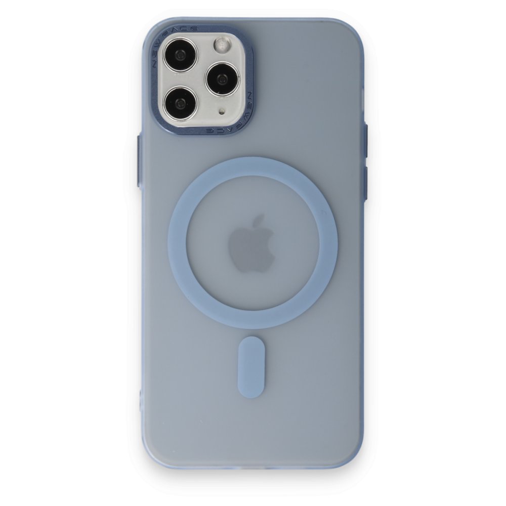 Newface iPhone 11 Pro Max Kılıf Lodos Magneticsafe Mat Kapak - Sierra Blue