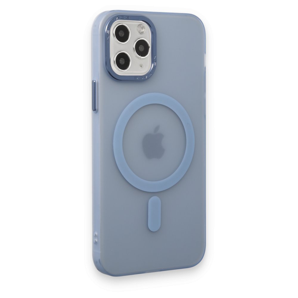 Newface iPhone 11 Pro Max Kılıf Lodos Magneticsafe Mat Kapak - Sierra Blue