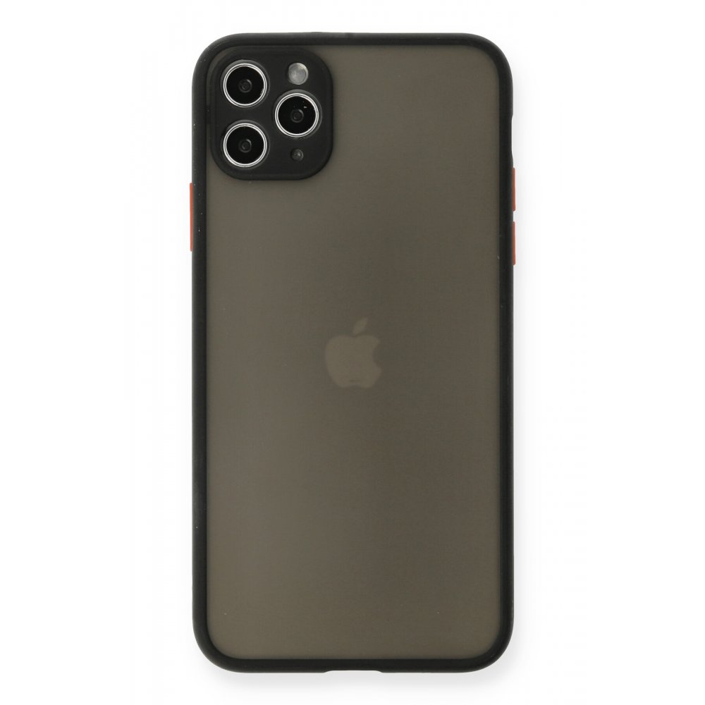 Newface iPhone 11 Pro Max Kılıf Montreal Silikon Kapak - Siyah