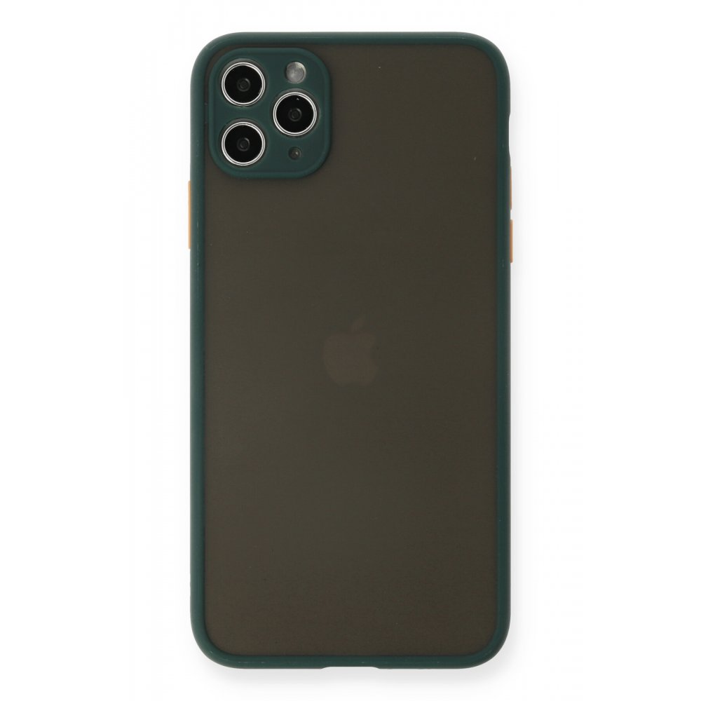 Newface iPhone 11 Pro Max Kılıf Montreal Silikon Kapak - Yeşil