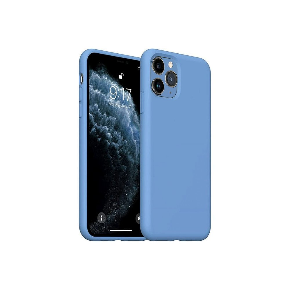 Newface iPhone 11 Pro Max Kılıf Nano içi Kadife Silikon - Mavi