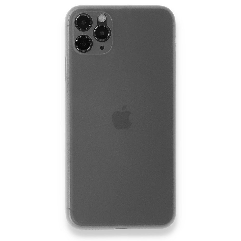 Newface iPhone 11 Pro Max Kılıf PP Ultra İnce Kapak - Gri