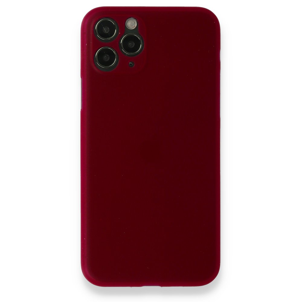 Newface iPhone 11 Pro Kılıf PP Ultra İnce Kapak - Bordo