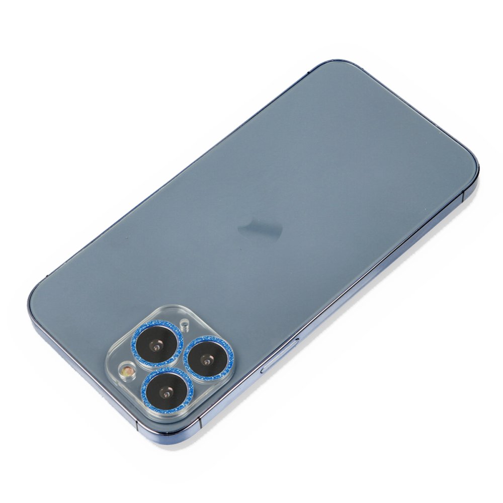 Newface iPhone 11 Pro Shine Kamera Lens Koruma Cam - Mavi