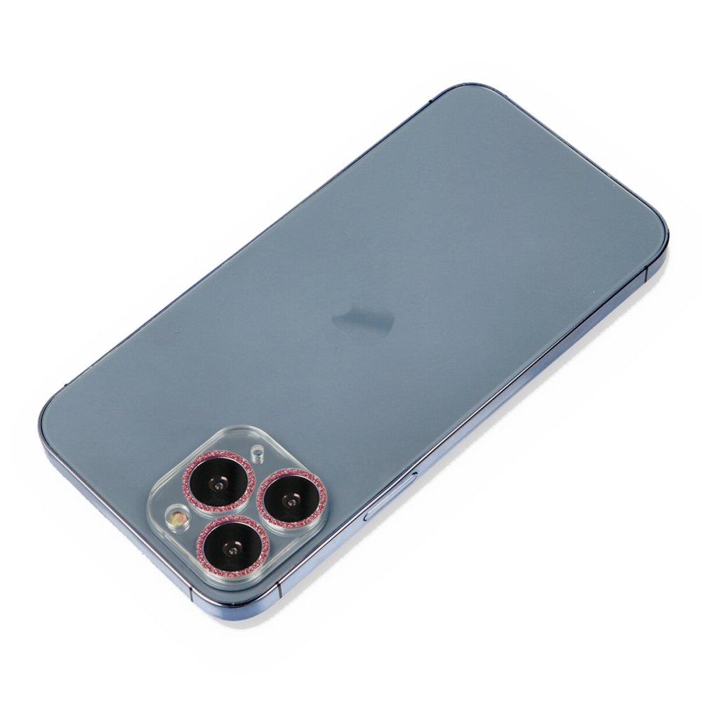 Newface iPhone 11 Pro Shine Kamera Lens Koruma Cam - Pembe