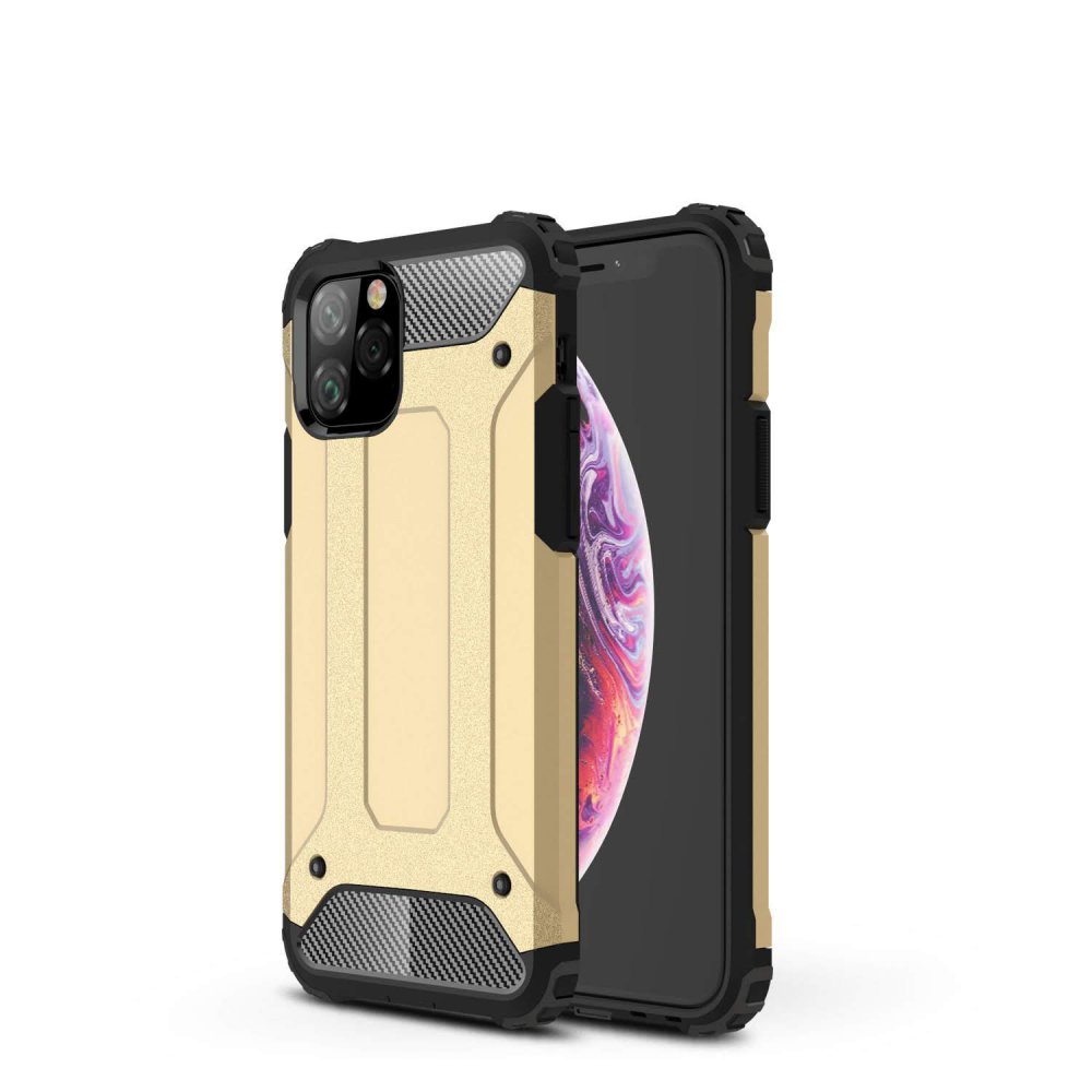 Newface iPhone 11 Pro Kılıf Tank Silikon Kapak - Gold