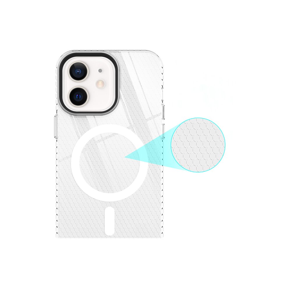Newface iPhone 12 Kılıf Beta Magneticsafe Silikon - Şeffaf