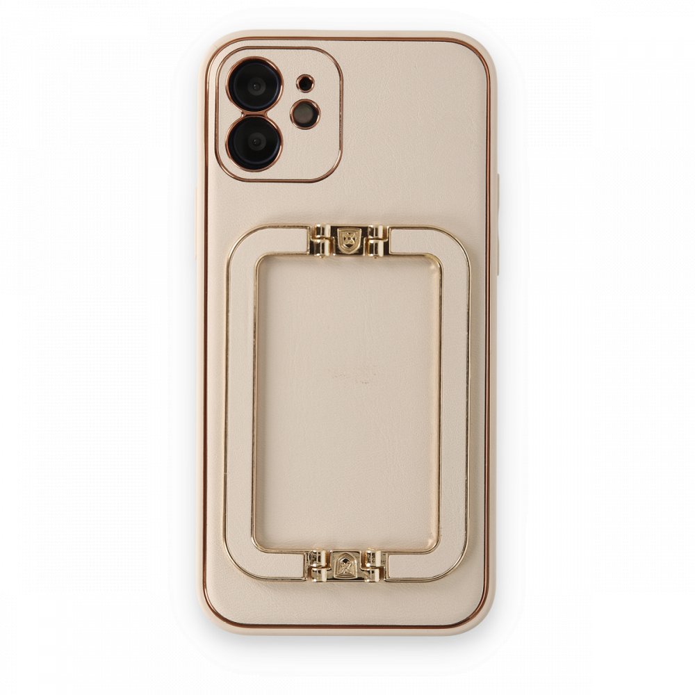 Newface iPhone 12 Kılıf Coco Elit Kapak - Gold