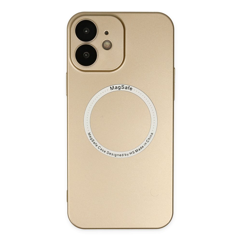 Newface iPhone 12 Kılıf Jack Magneticsafe Lens Silikon - Gold