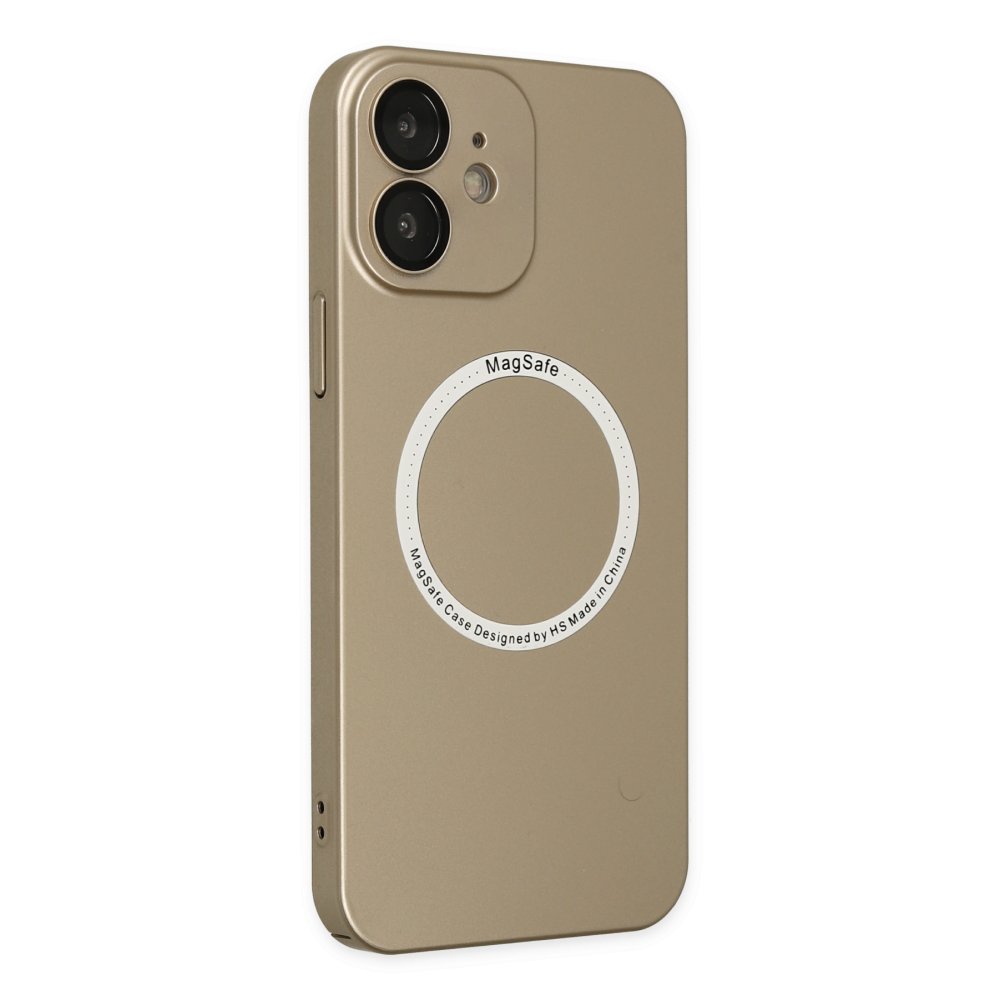 Newface iPhone 12 Kılıf Jack Magneticsafe Lens Silikon - Gold