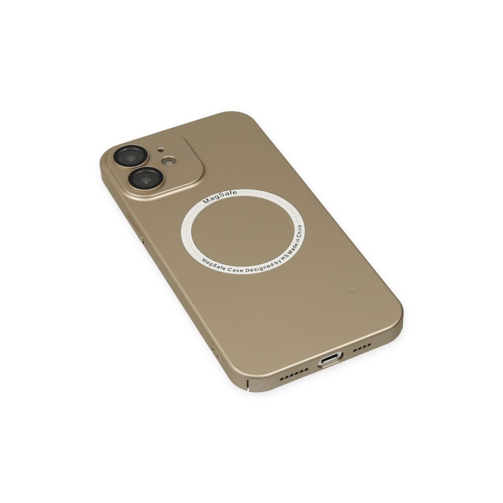 Newface iPhone 12 Kılıf Jack Magneticsafe Lens Silikon - Gold