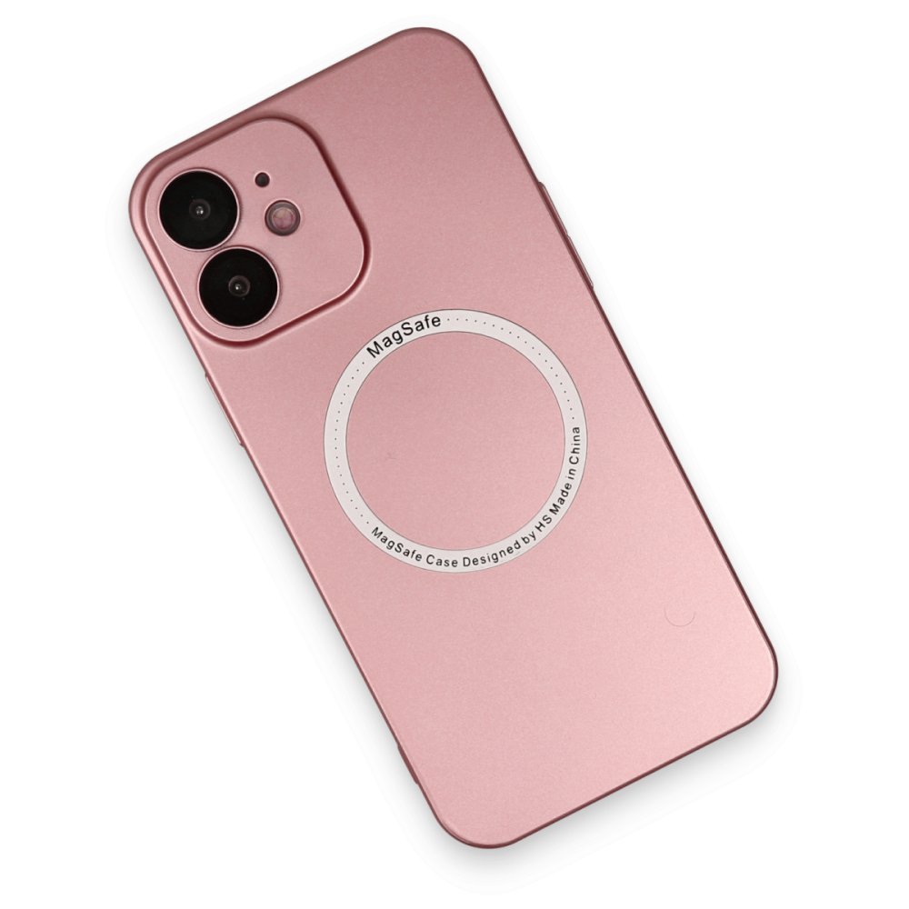 Newface iPhone 12 Kılıf Jack Magneticsafe Lens Silikon - Rose Gold